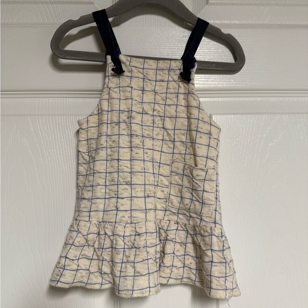 Zara Checkered Sleeveless Top with Ruffle Hem Size 12/18 Months